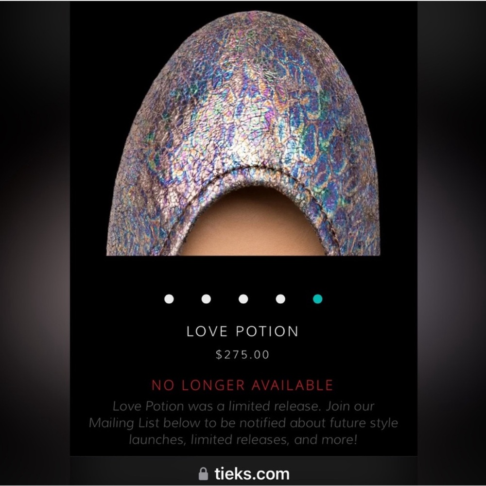 🎉SOLD 🎉 Limited Edition Love Potion Tieks